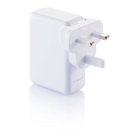 Travel plug with 4 USB ports White | No Branding | not available | not available