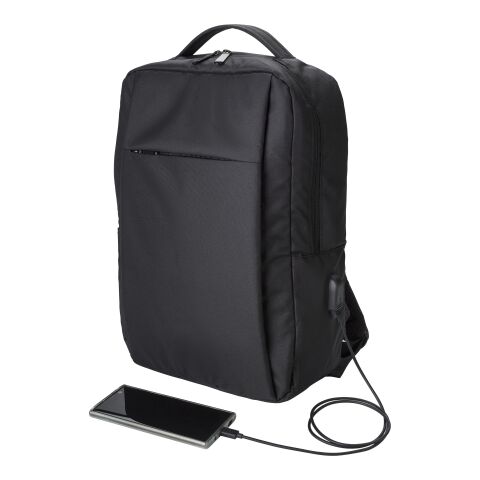 RPET (300D) laptop backpack Jesse black | No Branding | not available | not available
