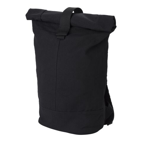 Polyester roll-top backpack Micah black | No Branding | not available | not available