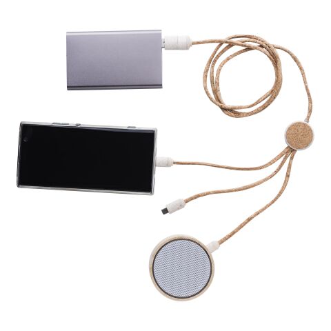 Stainless steel charging cable Gemma brown | No Branding | not available | not available