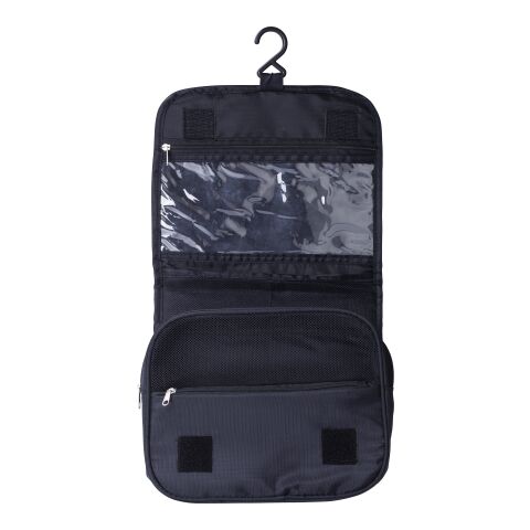 Polyester (210D) travel toiletry bag Merrick black | No Branding | not available | not available