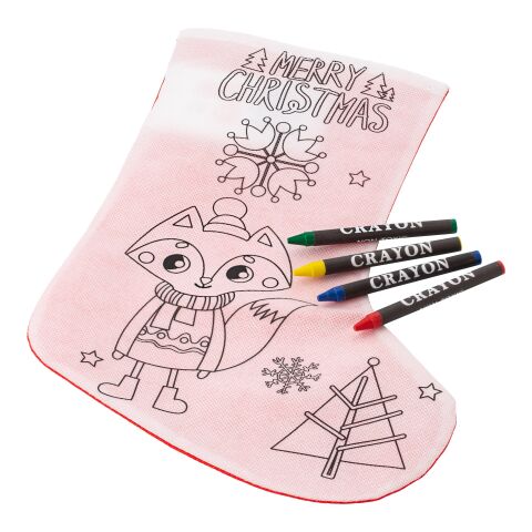 Nonwoven (80gr/m²) Christmas stocking Jasleen red/white | No Branding | not available | not available