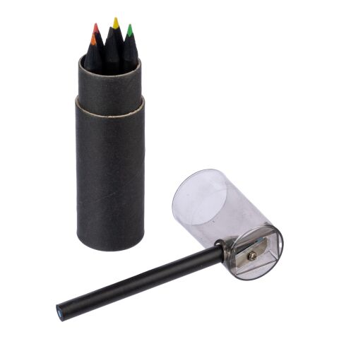Recycled carton colored pencils set Beate black | No Branding | not available | not available