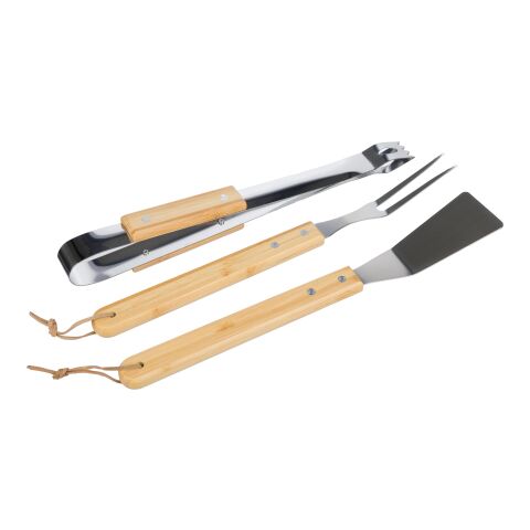 Stainless steel barbecue set Kaitlyn brown