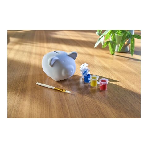 Plaster piggy bank Monika white | No Branding