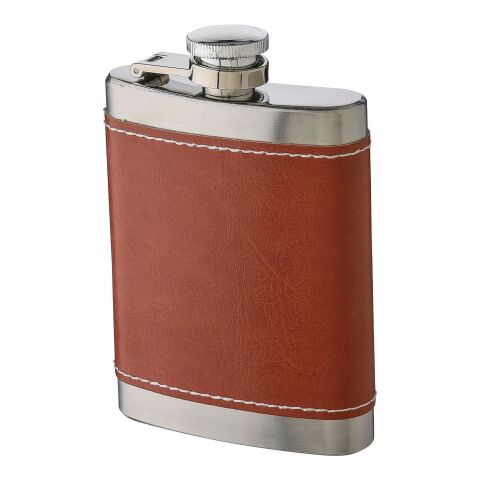 Stainless steel hip flask Cedric brown | No Branding | not available | not available