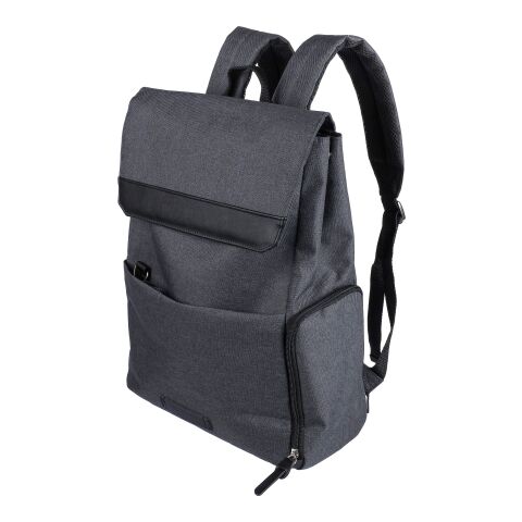 600D polyester canvas 15 inch laptop backpack Dennis black | No Branding | not available | not available