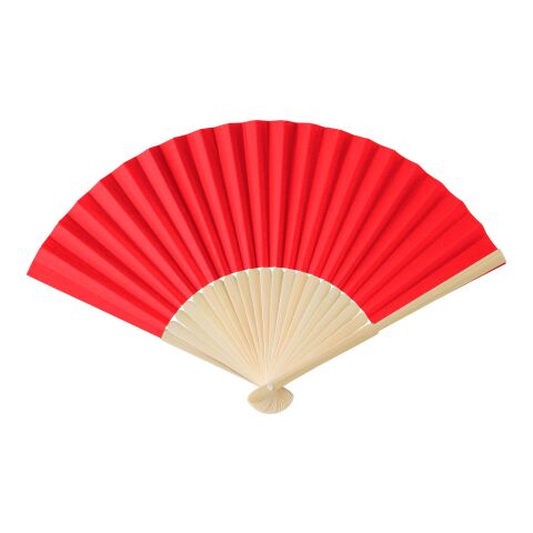 Bamboo hand held fan Elio red