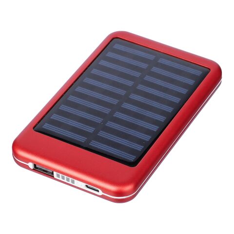Aluminium solar power bank Tycho red | No Branding | not available | not available