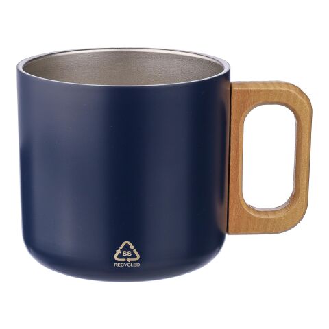 Recycled stainless steel double-walled mug 400 ml Dwight white | No Branding | not available | not available