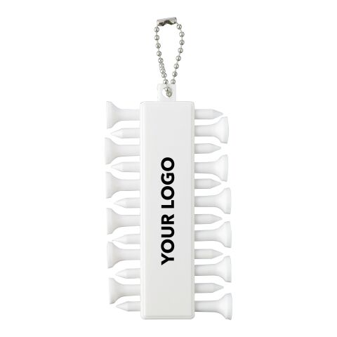 Recycled ABS golf tee set Aveline white | No Branding | not available | not available