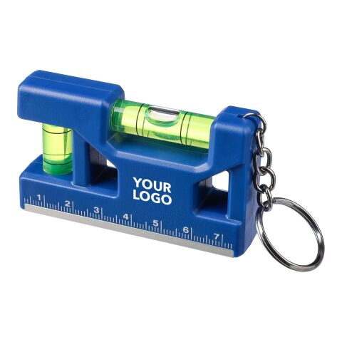 Recycled ABS spirit level keychain Indira cobalt blue | No Branding | not available | not available