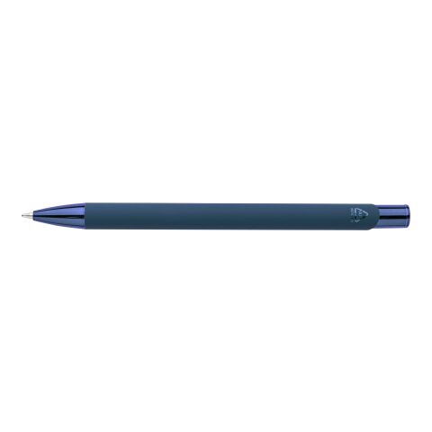 Recycled aluminium rubberized ballpen Anisa blue | No Branding