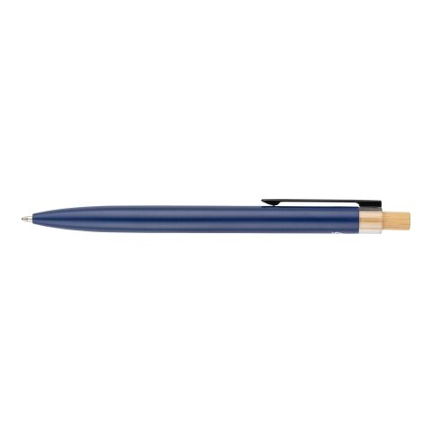 Recycled aluminium lacquered push ballpen Maren blue | No Branding