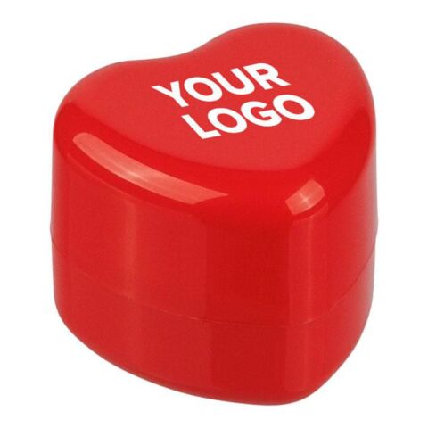 PP heart-shaped lip balm jar Ilja red | No Branding