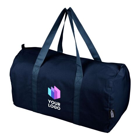 Recycled polycotton (330 gsm) duffle bag Tian blue | No Branding