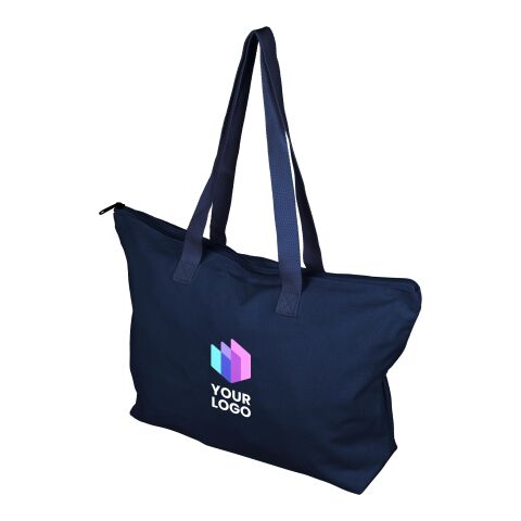 Recycled polycotton (330 gsm) tote bag Malina blue | No Branding