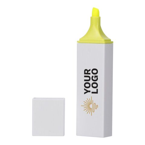 Recycled ABS text marker Kavi yellow | No Branding