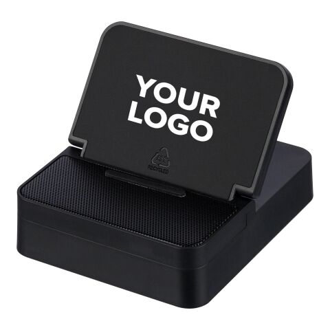 Recycled ABS 3-in-1 wireless charger Elias black | No Branding