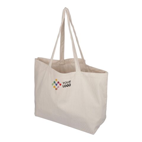 Corduroy tote bag Tino grey | No Branding