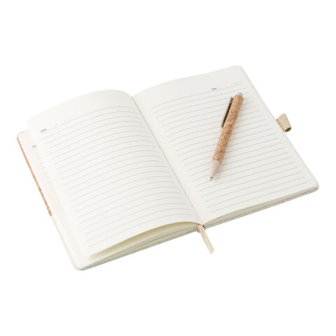 Cork and linen notebook and wheatstraw ballpen Kenzo brown | No Branding | not available | not available