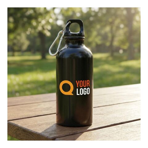 Recycled stainless steel single walled bottle (400 ml) Sable black | No Branding | not available | not available