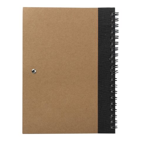 Wire bound notebook with ballpen. Stella black | No Branding | not available | not available