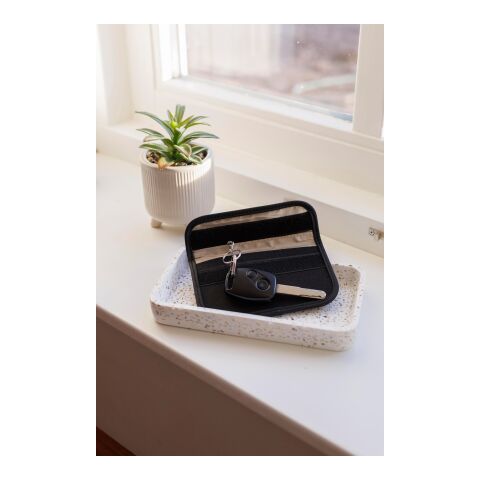 Recycled key and card pouch Ripple black | No Branding | not available | not available