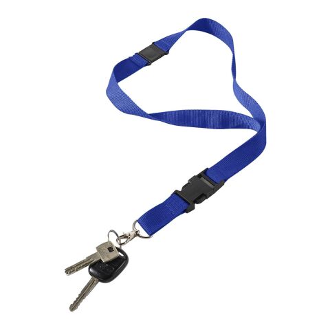 Polyester (300D) lanyard and key holder Bobbi cobalt blue