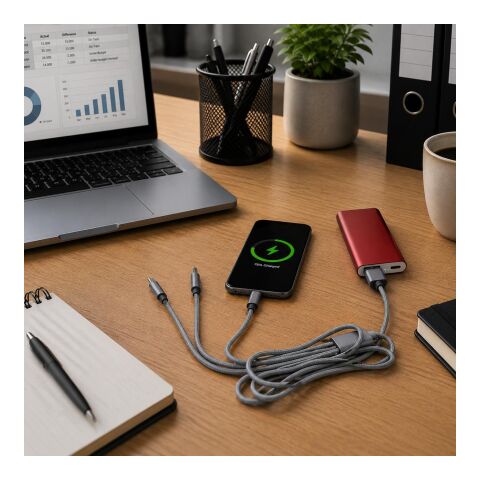 Nylon charging cable Felix red
