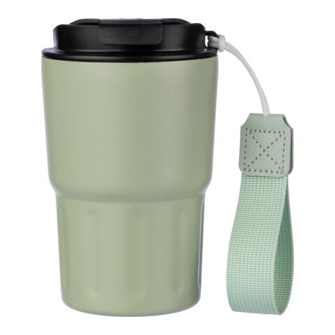 Stainless steel double walled mug Louisa beige