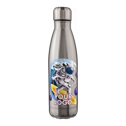 Recycled stainless steel double-walled flask 500 ml Clifford silver