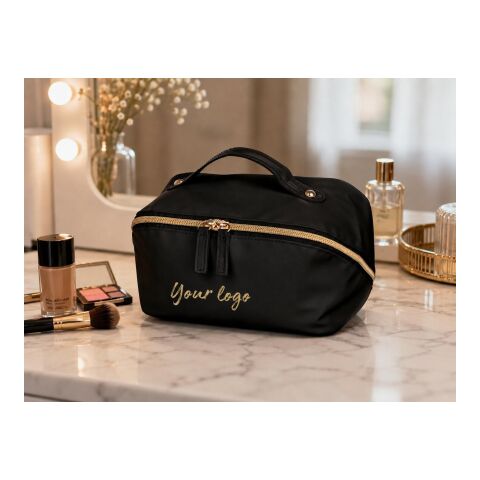 Recycled PU toilet bag Alon black