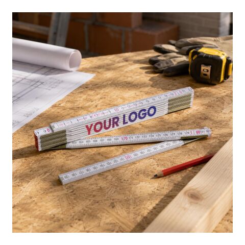 Wooden Stabila foldable ruler Jason white