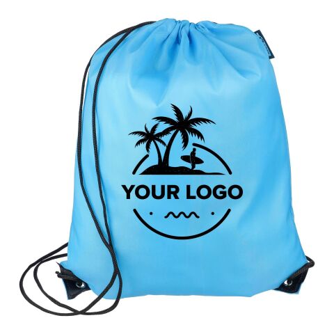 rPET polyester (210D) drawstring backpack Calix cobalt blue