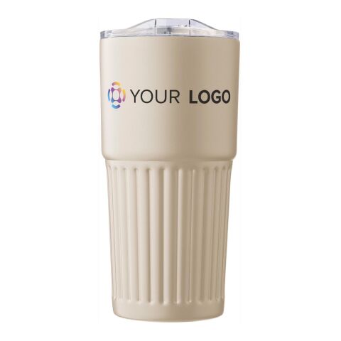 Recycled stainless steel double-walled drinking mug (500 ml) Kael burgundy