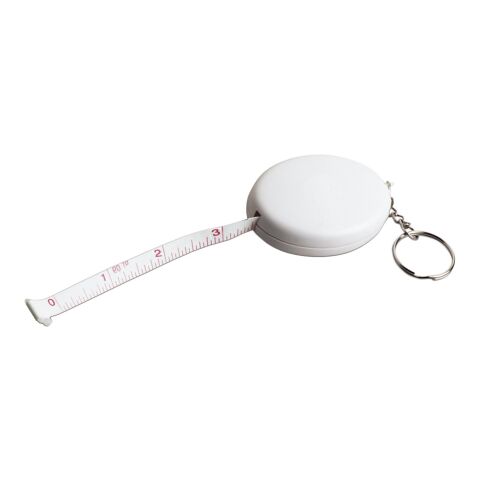 ABS key holder tape measure Lorena white | No Branding | not available | not available