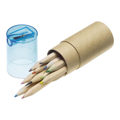 ABS and cardboard tube with pencils Terrence light blue | No Branding | not available | not available