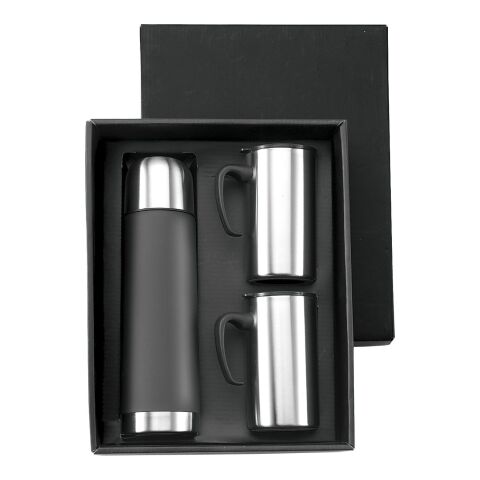 Stainless steel double walled flask Luca black | No Branding | not available | not available