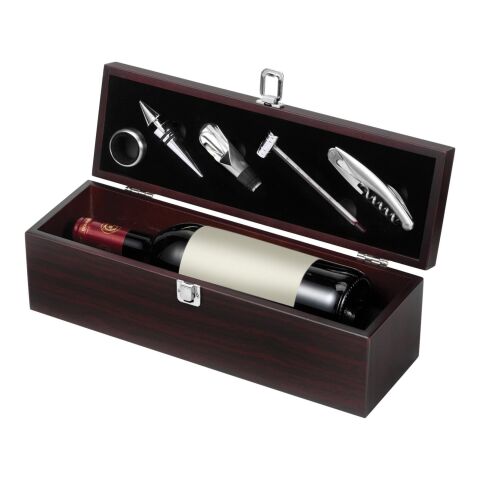 Wooden wine gift set Nikita brown | No Branding | not available | not available