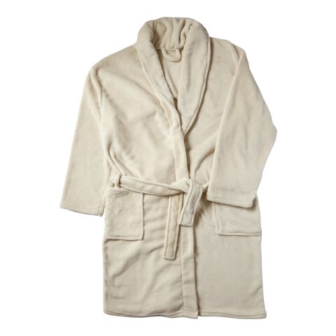 Fleece (210 gr/m²) bathrobe Derek beige | No Branding | not available | not available