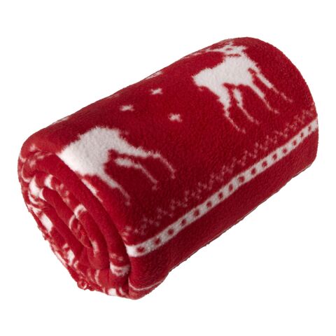 Polar fleece reindeer blanket (180 gr/m2) Jane red | No Branding | not available | not available