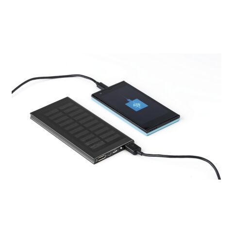 ABS and aluminium solar charger Adriana black | No Branding | not available | not available