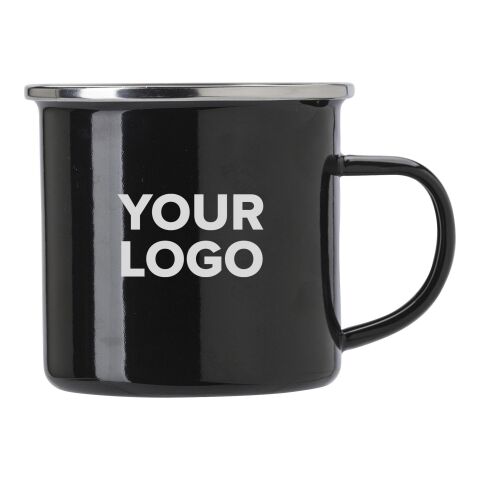 Enamel drinking mug (350 ml) Jamaal black | No Branding | not available | not available
