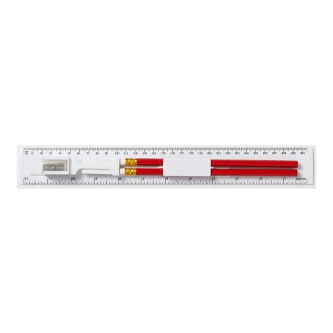 Ruler with pencil Pascale white | No Branding | not available | not available