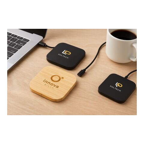 15W Wireless Bamboo Charger Brown | Without Branding
