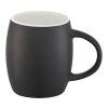 Hearth 400 ml ceramic mug with wooden coaster Standard | Solid black-White | not available | No Branding | not available | not available