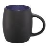 Hearth 400 ml ceramic mug with wooden coaster Standard | Solid black-Blue | No Branding | not available | not available