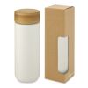 Lumi 300 ml ceramic tumbler with bamboo lid Standard | White | No Branding | not available | not available