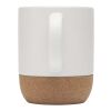 Billie 300 ml ceramic sublimation mug with cork details Standard | white | No Branding | not available | not available | not available